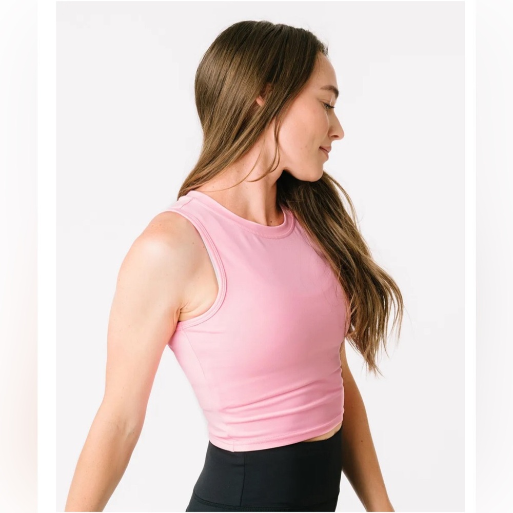 ZYIA Active Neon Pink High Neck Stronger Tank